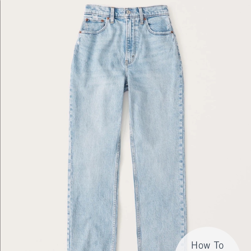 Abercrombie 90s Ultra High Rise Straight Jeans - size 2 / 26 in Curve Love